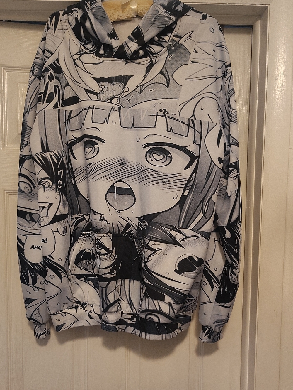 Monochrome Graphic Manga Windbreaker Hoodie